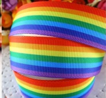 1.5" Bright Rainbow of Colors  Grosgrain Ribbon