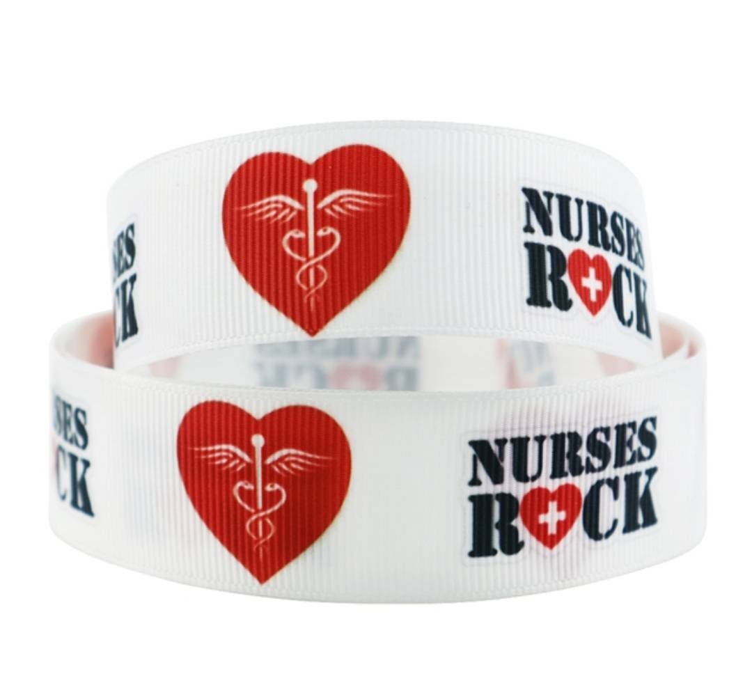 1" Nurses Ribbon. Nurses Rock Appreciation Ribbon. Nurses Gifts