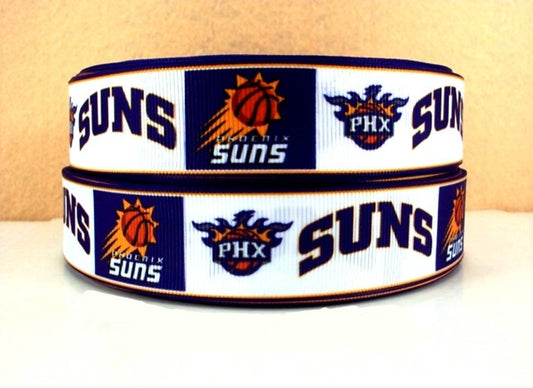 7/8" Phoenix Suns Basketball Grosgrain Ribbon  Sports Team Ribbon NBA Ribbon. Suns Gorilla