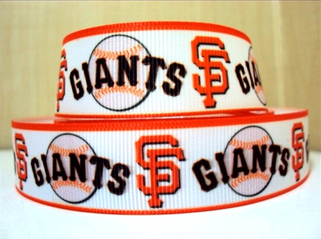 1.5" San Francisco Giants  Grosgrain Ribbon. MLB Sports Teams SF Giants