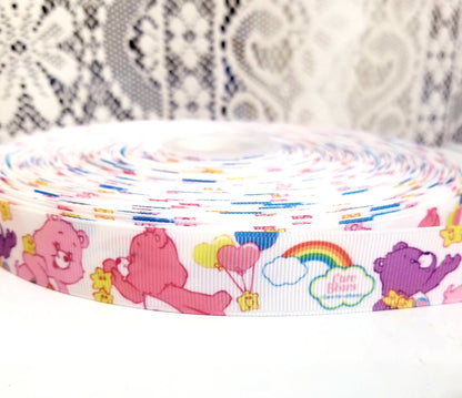 7/8" Classic Orginal Care Bears Grosgrain Ribbon.