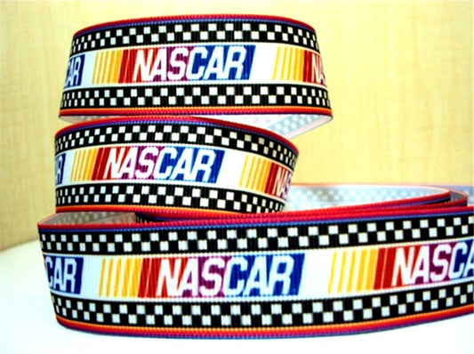 5/8" or7/8" Nascar Racing Grosgrain Ribbon. Racing Fans. Checkered Flags Indy 500. Motor Speedway