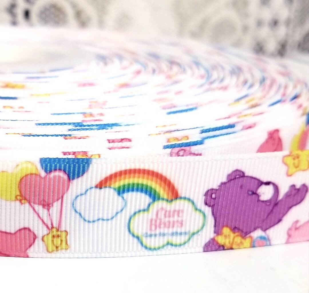 7/8" Classic Orginal Care Bears Grosgrain Ribbon.