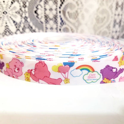 7/8" Classic Orginal Care Bears Grosgrain Ribbon.