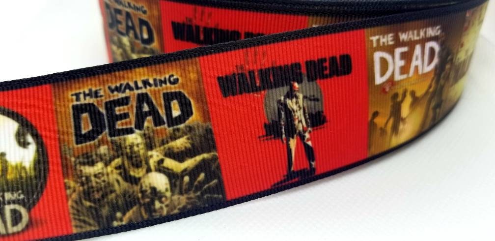 1.5" Walking Dead Grosgrain Ribbon. Zombie Ribbon.