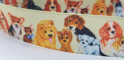 6 yards in stock - 7/8'' Puppy Dog Ribbon. Pet Gifts. Puppy Parade. Adopt a pet.