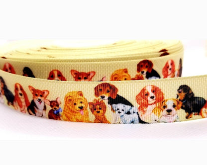 6 yards in stock - 7/8'' Puppy Dog Ribbon. Pet Gifts. Puppy Parade. Adopt a pet.