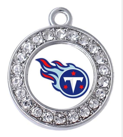 Tennessee Titans NFL Football Charms. Sports Team Charms. 2.5cm Rhinestone Charms