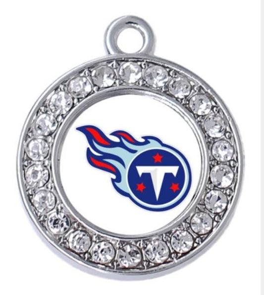Tennessee Titans NFL Football Charms. Sports Team Charms. 2.5cm Rhinestone Charms