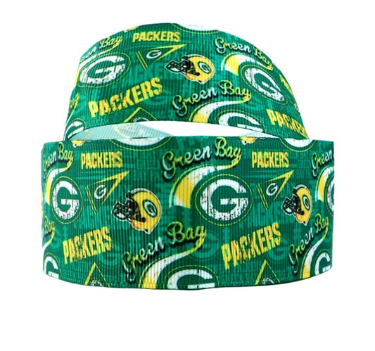 1.5" Green Bay Packers  Grosgrain Ribbon. NFL Football Sports Ribbon. Green Bay Fan. Unique Sports Ribbon