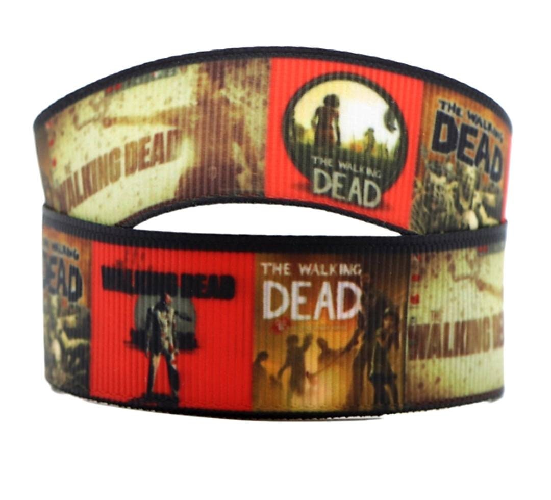 1.5" Walking Dead Grosgrain Ribbon. Zombie Ribbon.