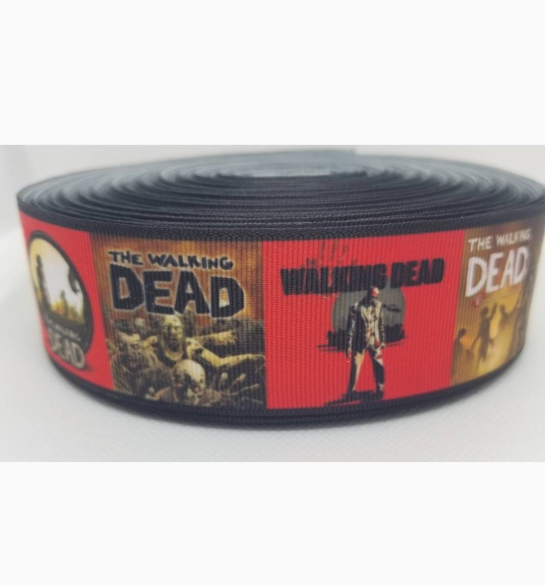 1.5" Walking Dead Grosgrain Ribbon. Zombie Ribbon.