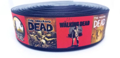 1.5" Walking Dead Grosgrain Ribbon. Zombie Ribbon.