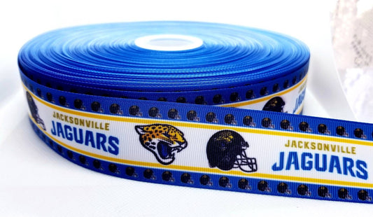 1.5" Jacksonville Jaguars Grosgrain Ribbon. NFL Football Sports Team Ribbon