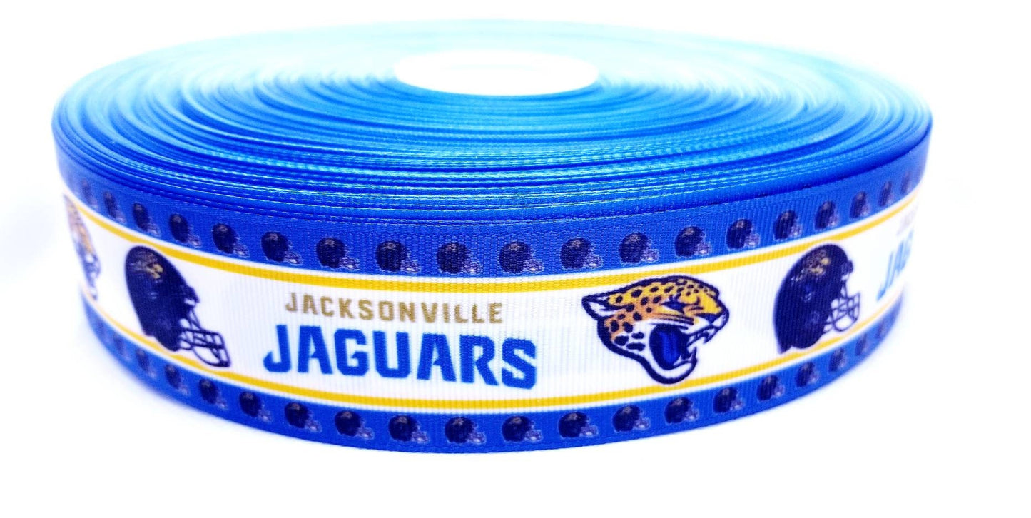 1.5" Jacksonville Jaguars Grosgrain Ribbon. NFL Football Sports Team Ribbon