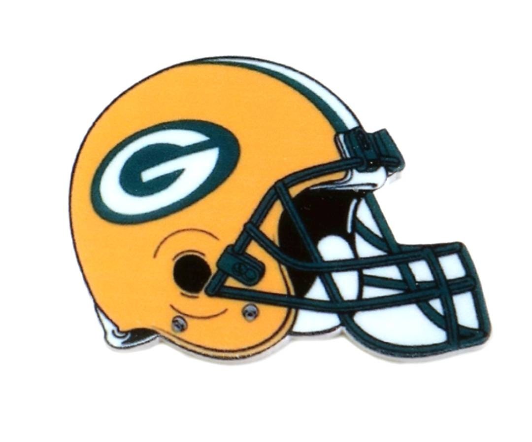 4 in stock - Green Bay  Packers Resin Flatback. Planar Football Sports Embellishments. Football Bow Center Piece. Football Party Favors 42x32mm