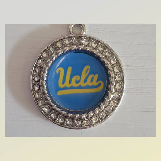 UCLA Bruins Football Team Charms College Football Charms. Sports Team Charms  2cm 2.5cm. Rhinestone Charms Football Jewelry