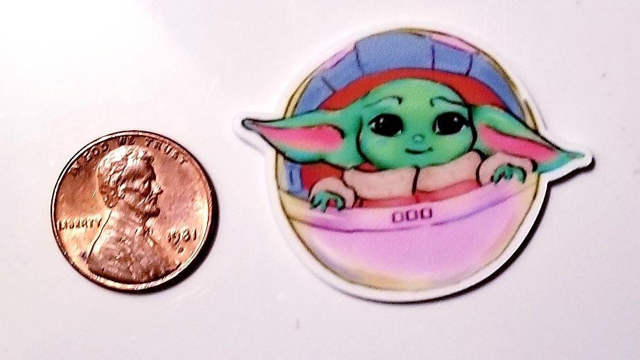 Baby Girl Alien Resin Flatback. Star Wars Yoda Planar resin. Baby Yoda Hair Bow Supplies Star wars Yoda Theme Party Favors