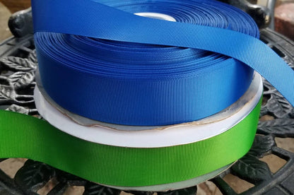 1.5 Solid Blue or Solid Green Grosgrain Ribbon