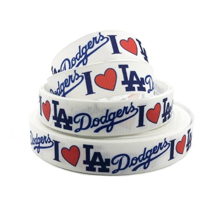 5/8" and 7/8" Los Angeles Dodgers Grosgrain Ribbon. Go Dodger Blue