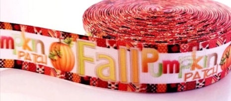 1.5" Fall Pumpkin Harvest Thanksgiving Holiday Ribbon