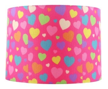 7/8" Valentine's Day Candy Hearts Holiday Ribbon