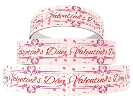 7/8" Valentine's Day Happy Valentine's Day Holiday Ribbon