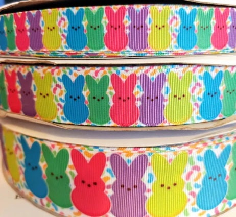 7/8" Out of stock - 5/8" or 7/8" or 1.5" Easter Bunny Holiday Ribbon