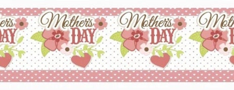 7/8" Mother's Day Flowers Hearts Holiday Ribbon