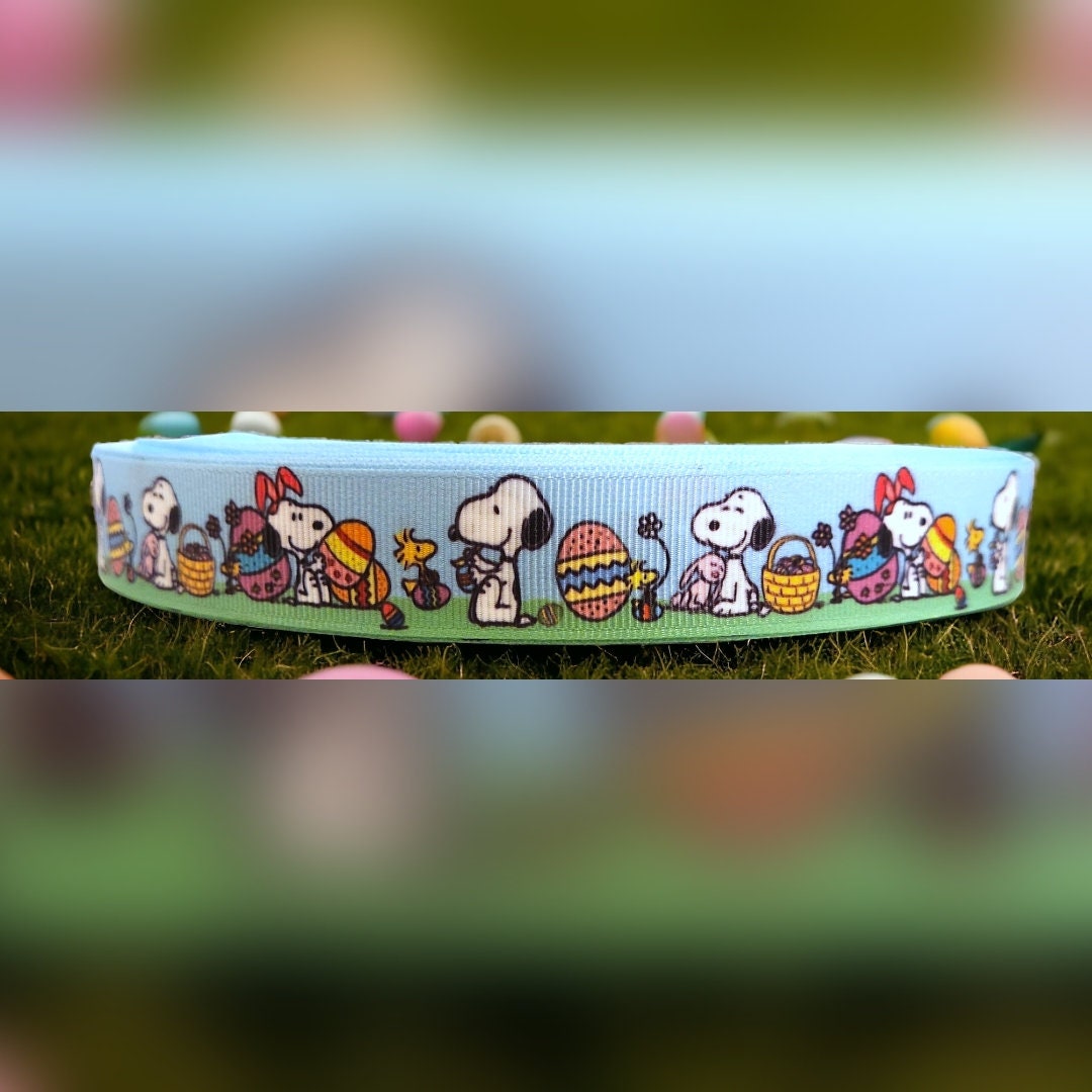 7/8" Easter Beagle Cartoon Dog Eggs Holiday Ribbon