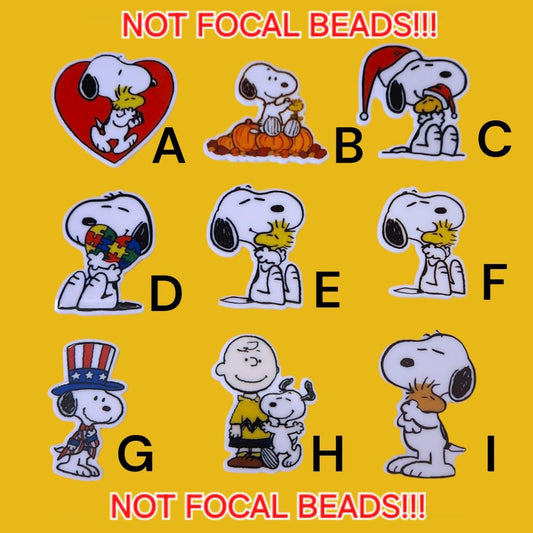 2 or 6 Pieces - Cartoon Beagle Dog Resin Planar Flatbacks, DIY Crafts, NOT Focal Beads!!!